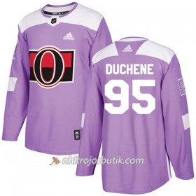 Män Ishockey Ottawa Senators Tröja Matt Duchene 95 Adidas 2017-2018 Lila Fights Cancer Practice Authentic